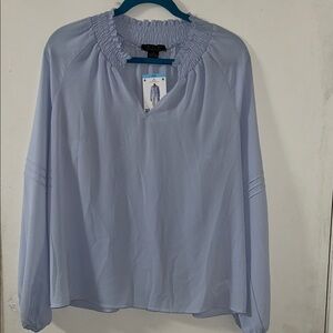 Chic Light Blue Women's Blouse